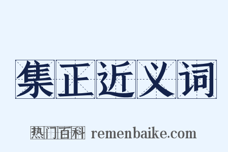 集正近义词是什么意思的图片